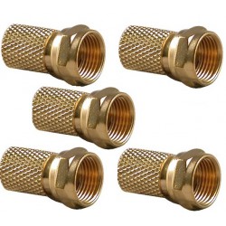 Lot 20 Fiches F OR coaxial 6,8mm CONNECTEUR F GOLD