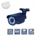 Farb Überwachungskamera WZ-1100 AHD schwarz IR 72 LED IR CUT - 960P Metall - Waterproof