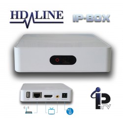 HD-LINE IP-Box Décodeur chaines IPTV HD Ethernet LAN - Compatible WiFi + Abonnement 12 mois