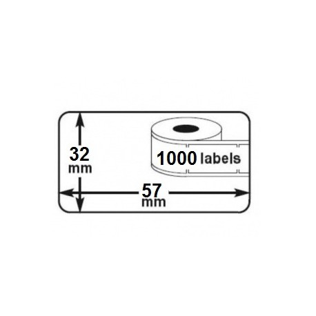 1 rouleau etiquettes seiko DYMO 11354 compatibles labels writer roll  57mm x 32mm