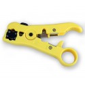 DENRG11-7 Coaxial Cable Stripper Coax Stripping Tool for RG59/6/7/11 / Reversible Cassette Cable Cutter Function