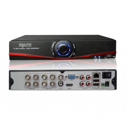 HD-LINE Enregistreur DVR 8 sorties Hybride  AHD et IP - Vidéosurveillance caméras AHD 960P et IP 1080P