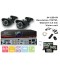 Kit Videoüberwachung  DVR 4 Ausgänge + 2 Kameras WP-500B + 2x 20m BNC Kabel + 1 Adapter 4in1 + 1 Netzteil 5A