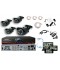 Kit Videoüberwachung  DVR 4 Ausgänge  + 4  Kameras WP-500B + 4x 20m BNC Kabel + 1 Adapter 4in1 + 1 Netzteil 5A
