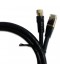 1.5M Cable coaxial DUO Ethernet avec connecteurs F dorés et Ethernet Plaqué or