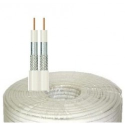 10 X connecteur F or + DOUBLE CABLE COAXIAL TWIN STRONG 100 M