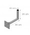 HD-LINE Geländerhalterung 25cm x 35cm 60cm Durchmesser Wand & Balkon Montage