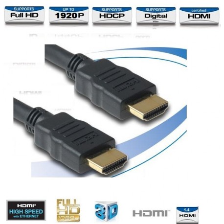 CABLE HDMI OR 1.4 FULL HD 1.5 M Blu-Ray/PS4/XBOX 1920X1080p