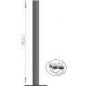 HD-LINE Mast mit Schelle Halterung Antenne BALKON 150 cm für Spiegel Sat Schüssel - Decke & Boden & Dach & Balkon Montage
