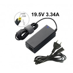 Chargeur de batterie ordinateur portable 19.5V 3.34A - Fiche 7.4 x 5 mm