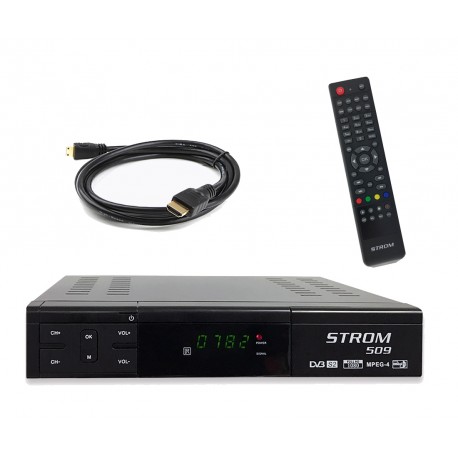 Démodulateur STROM 509 FTA H.265 Full HD 2x USB LAN Ethernet 