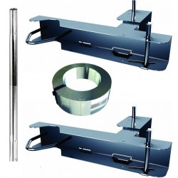 kit 2x Cerclages cheminée + 1M MAT FIXATION ANTENNE PARABOLE