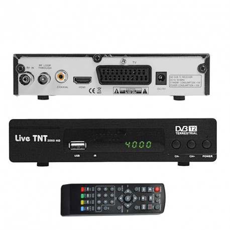 LIVE TNT 2000 DVB-T2 Receiver für terrestrischen Empfang TNT HD H.264 kompatibel