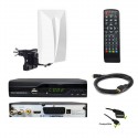 HDTV H.265 Set DVB-T2 HEVC Receiver (neue Norm) mit USB / HDMI / SCART + TV-Innen/ Aussenantenne HD-940T
