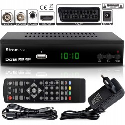 hd-line Strom 506 DVB-T2 Satelliten Receiver — ( Terrestrisch TNT ) ✓DVB-T / DVB-T2 ✓HD ✓MPEG 2 ✓MPEG 4 ✓H.265 ✓1080i ✓1080p — S