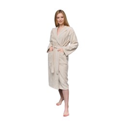 Leyf bathrobe S Size for women and girls 100% cotton certified OEKO-TEX® - soft bathrobe microfiber bathrobe, hood