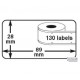 Lot 50 rouleaux etiquettes seiko DYMO 99010 compatibles labels writer roll 28mm X 89mm