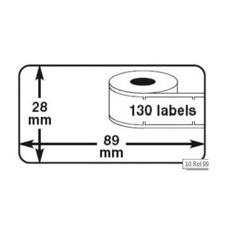 Lot 50 rouleaux etiquettes seiko DYMO 99010 compatibles labels writer roll 28mm X 89mm