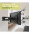Support Mural TV Orientable et Inclinable  de 32-75 Pouces, Mouvement Complet  à Tenir 45 kg, VESA 400x400mm
