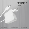 TYPE C Chargeur 61W  Adaptateur pour Mac Book  iPad Pro, iPhone, Samsung, Huawei