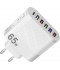 chargeur  usb A5 port  typ c 1 blanche 