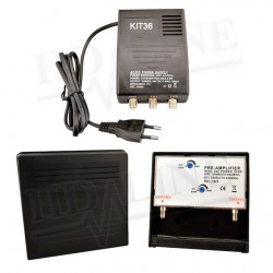 HD-LINE HD-KIT36 D'AMPLIFICATION ANTENNE UHF VHF FM Amplificateur tnt