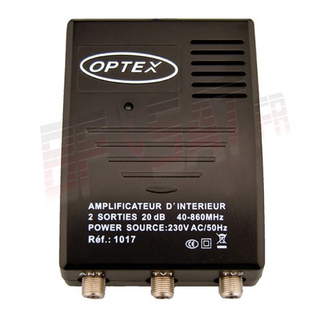 OPTEX amplificateur d'intérieur 2 sorties TV - TNT