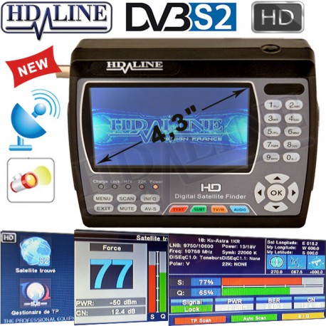 HD-LINE HD-900 ORIGINAL POINTEUR SATELLITE HD appareil de mesure parabole HD