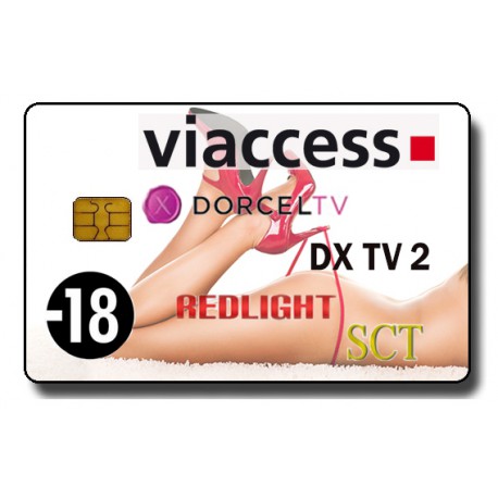 CARTE VIACCESS 4 CHAINES Dorcel, Redlight, DxTv 2, SCT 6 - Abonnement 6 mois
