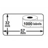 Lot 2 rouleaux etiquettes seiko DYMO 11354 compatibles labels writer roll  57mm x 32mm