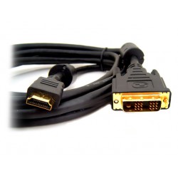 5M CABLE HDMI-DVI M/M 19p (Plaque Or)