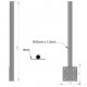 HD-LINE Mast Verlängerung Wand & Balkon Montage mit Schelle Halterung Mastroh Antenne BALKON 70 cm für Spiegel Sat Schüssel