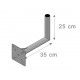 HD-LINE Geländerhalterung 25cm x 35cm Wand & Balkon Montage mit Schelle (horizontal oder vertikal)