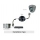 Camera de surveillance MD-200G Dome CCTV gris IR 24 LED - Couleur 420TVL métal