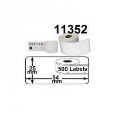 Lot 10 rouleaux etiquettes seiko DYMO 11352 compatibles labels writer roll  54mm x 25mm
