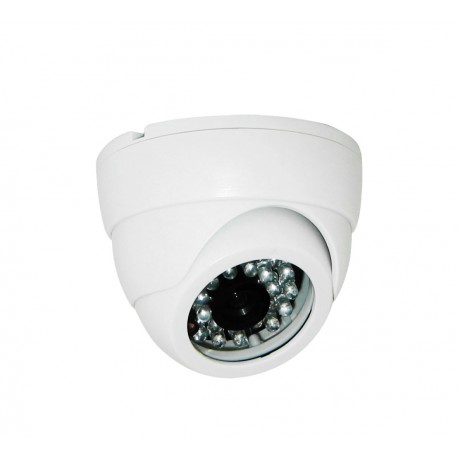 Camera de surveillance PL-50W Dome CCTV blanche IR 24 LED - Couleur 420TVL plastique