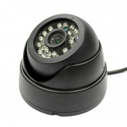 Camera de surveillance PL-50B Dome CCTV noire IR 24 LED - Couleur 420TVL plastique