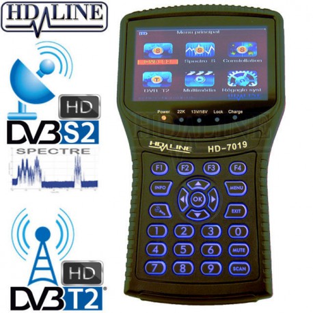 HD-LINE HD-7019 - Version 1 -  COMBO DVB-S2 / DVB-T2 + Spectre