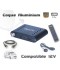 HD-LINE HD-120 Mini démodulateur satellite FTA coque alu 220V 12V Bip signal HDMI USB Déport IR