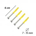 Set of 4 screws and pegs for attachment to the wall - Ideal to fix Sat dishes or TV Screen to the wall