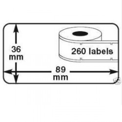 Lot 100 rouleaux etiquettes seiko DYMO 99012 compatibles labels writer roll 36mm X 89mm
