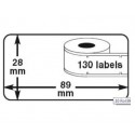 100 x ROLLEN Dymo Label 99010 28x89 mm Thermodrucker 130 Etiketten 100% kompatibel zu Dymo Seiko