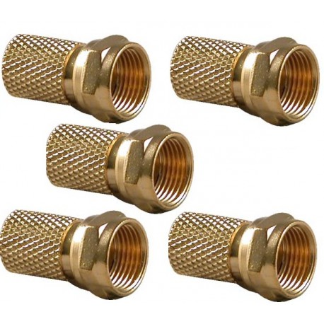 Lot 100 Fiches F OR coaxial 6,8 MM CONNECTEUR F GOLD