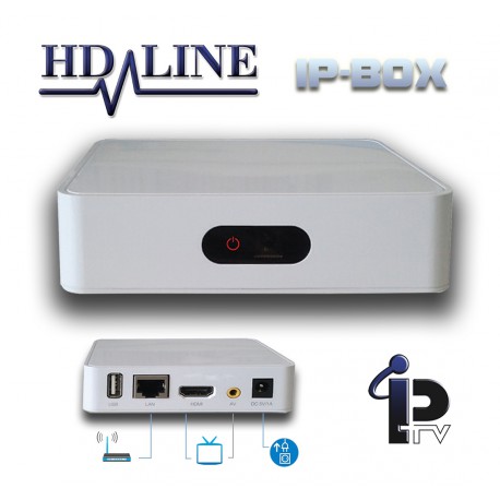 HD-LINE IP-Box Receiver IPTV HD Ethernet LAN - Kompatibel WiFi