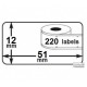 Lot 100 rouleaux étiquettes seiko DYMO 99017 compatibles BLANC labels writer rolls 