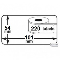 Lot 2 rouleaux etiquettes seiko DYMO 99014 compatibles labels writer roll 54mm X 101mm