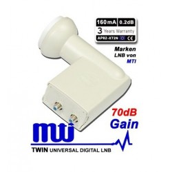 LNB MTI Twin 0,2 dB High Line AP82 XT2N 70db