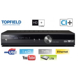 Topfield SRP 2401 CI+ - Terminal numérique HD - Double tuner - HDD 1TB 1000GB - 1 x CI - 1 x CI+ - USB - Ethernet 