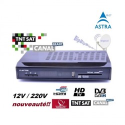 HD DECODEUR SATELLITE TNT SAT TNTSAT CAMPING 12V / 220V